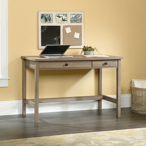 Teknik Office Salt Oak Effect Home office console style study desk with two stationery drawers (5418213)