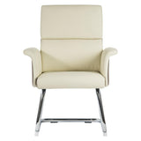 Teknik Elegance Medium Back Cream Leather Visitor Chair