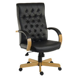 Teknik Warwick Black Leather Executive Office Chair (6928)
