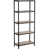 Teknik Industrial Style 4 Shelf Charter Oak Bookcase (5420277)