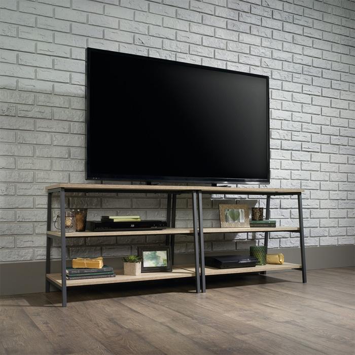 Teknik Industrial Style Trestle Table TV Stand in Charter Oak (5420034)