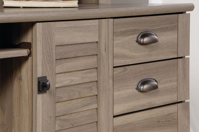 Teknik Louvre Hutch Office Desk (5415109)