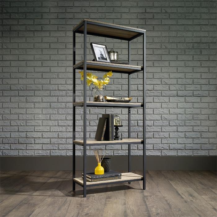 Teknik Industrial Style 4 Shelf Charter Oak Bookcase (5420277)