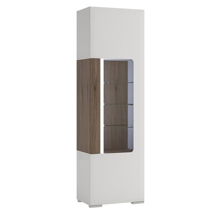 Furniture To Go Toronto Tall Narrow Display Cabinet With LED Lighting (4200244)