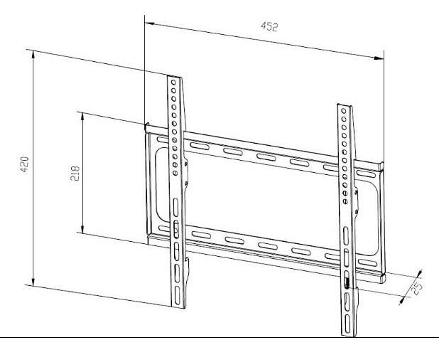 TTAP TTD404F Flat TV Bracket for up to 50 inch