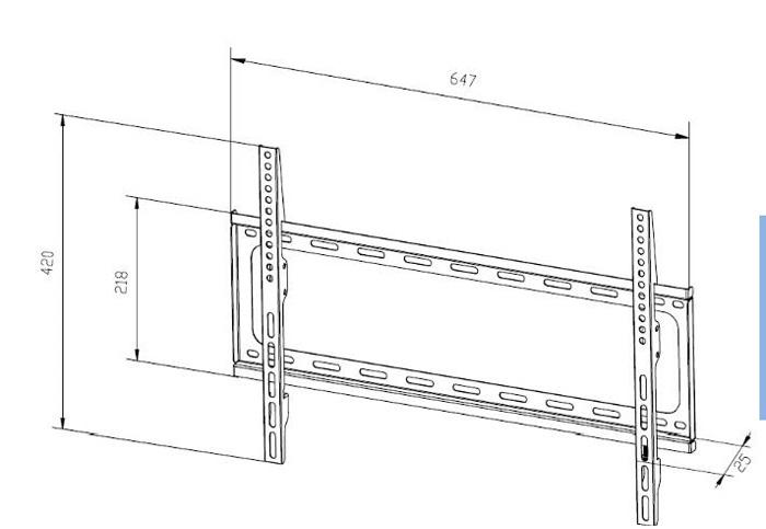 TTAP TTD604F Flat TV Bracket for up to 65 inch