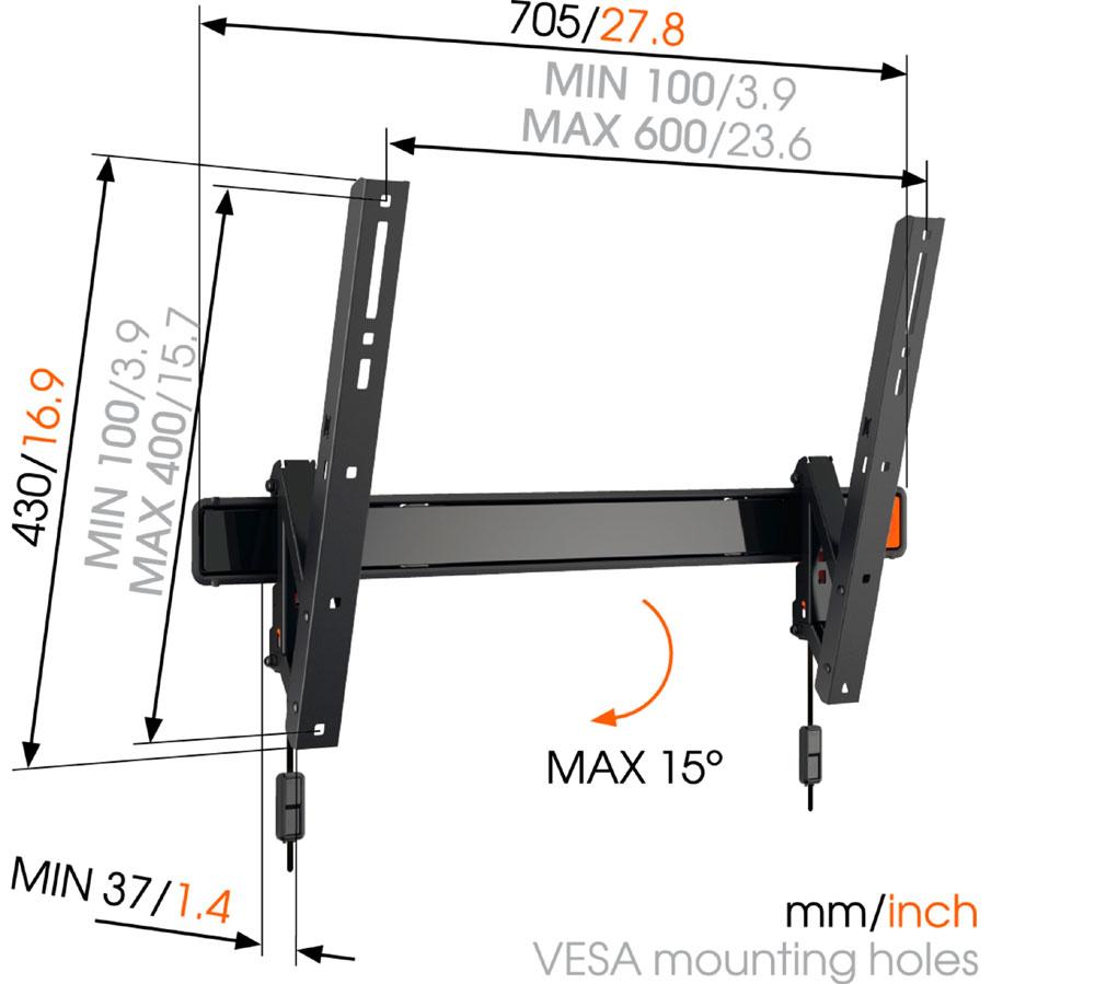 Vogels WALL 3315 LED/LCD/Plasma wall mount with Tilt