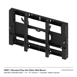 Unicol VWP1 Recessed Push to Release TV Wall Bracket 33"-70" Screens