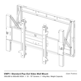 Unicol VWP1 Recessed Push to Release TV Wall Bracket 33"-70" Screens