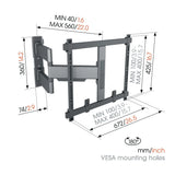 Vogels Elite TVM 5445 Black Full Motion TV Wall Bracket