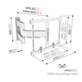 Vogels Elite TVM 5445 White Full Motion TV Wall Bracket