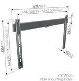 Vogels Elite TVM 5605 TV (40-100") Black Fixed TV Wall Bracket