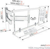Vogels Elite TVM 5645 White Full Motion TV Wall Bracket